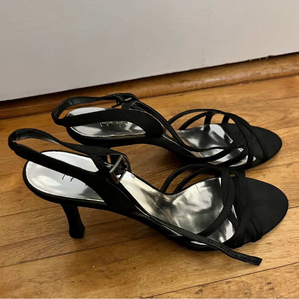 Jacqueline Ferrar 8 Black Strappy Heels